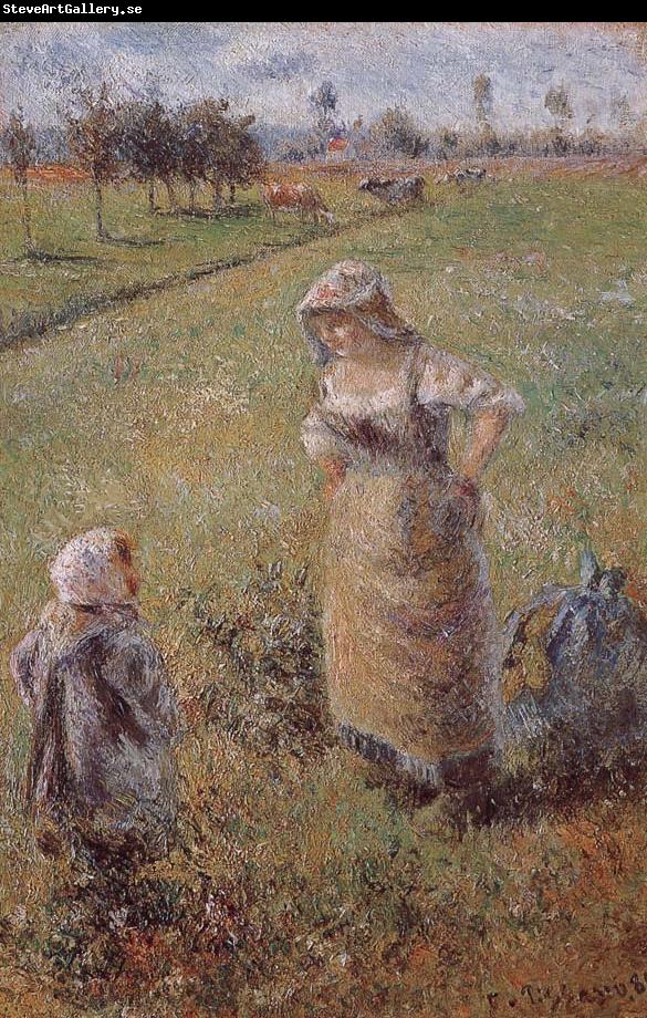 Camille Pissarro woman with children